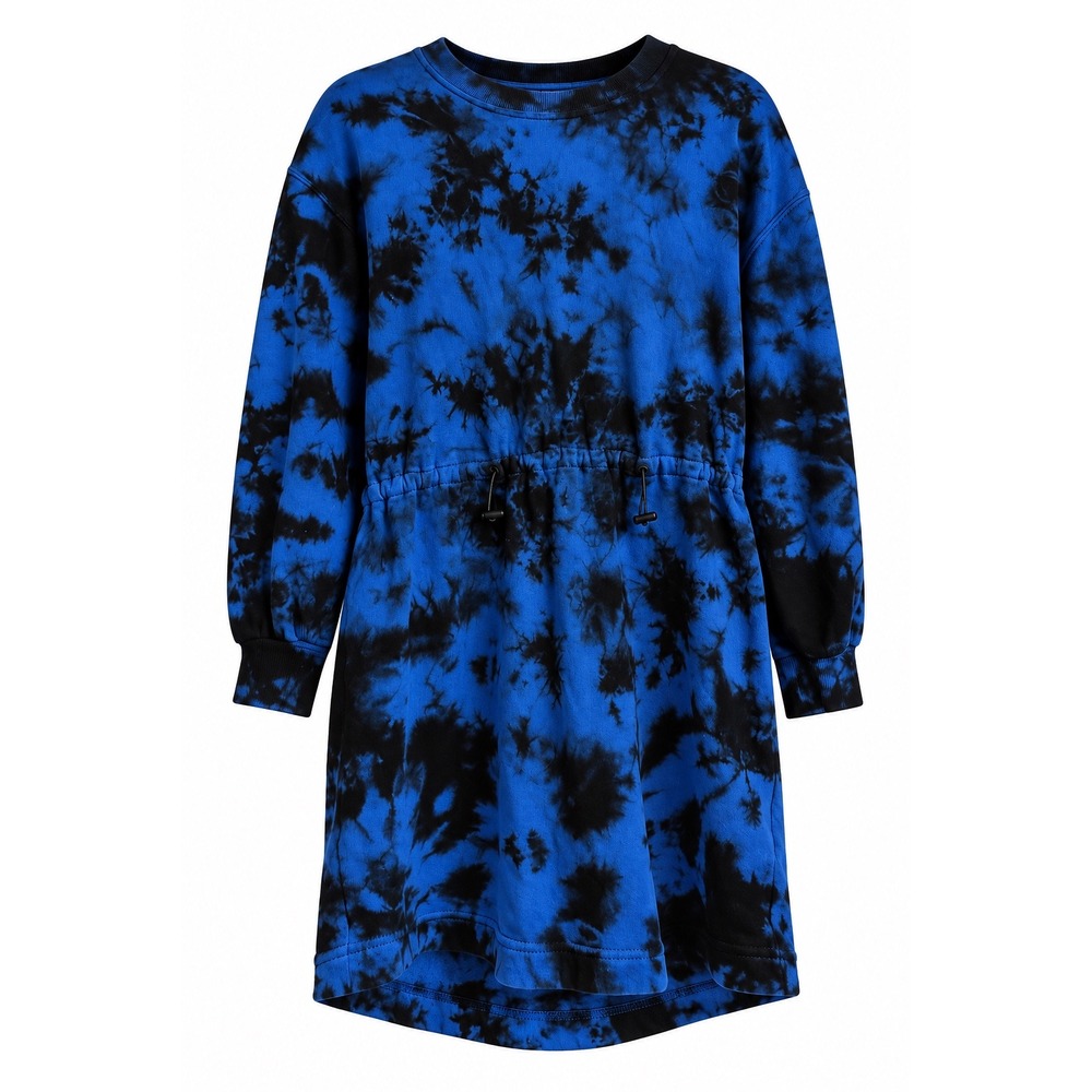 Alice + Olivia Heeda Tie Dye Sweatshirt Dress M Blue Black Cotton MSRP $250